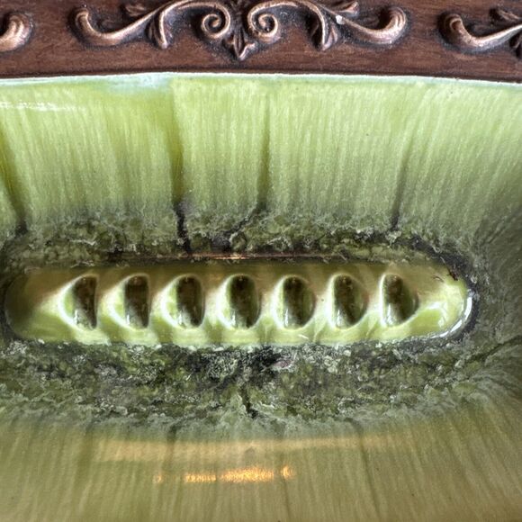 VINTAGE TREASURE CRAFT ASHTRAY LARGE GREEN - Picture 4 of 14